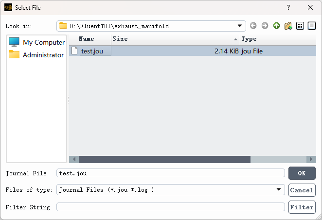 图2 文件选择对话框